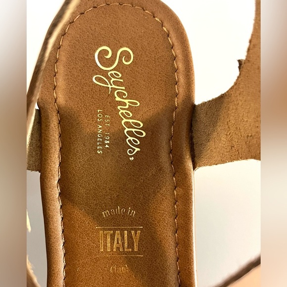 Seychelles Jump for Joy Women's Wood Heeled Sandals w Macrame Detail Size 7 - Picture 2 of 14